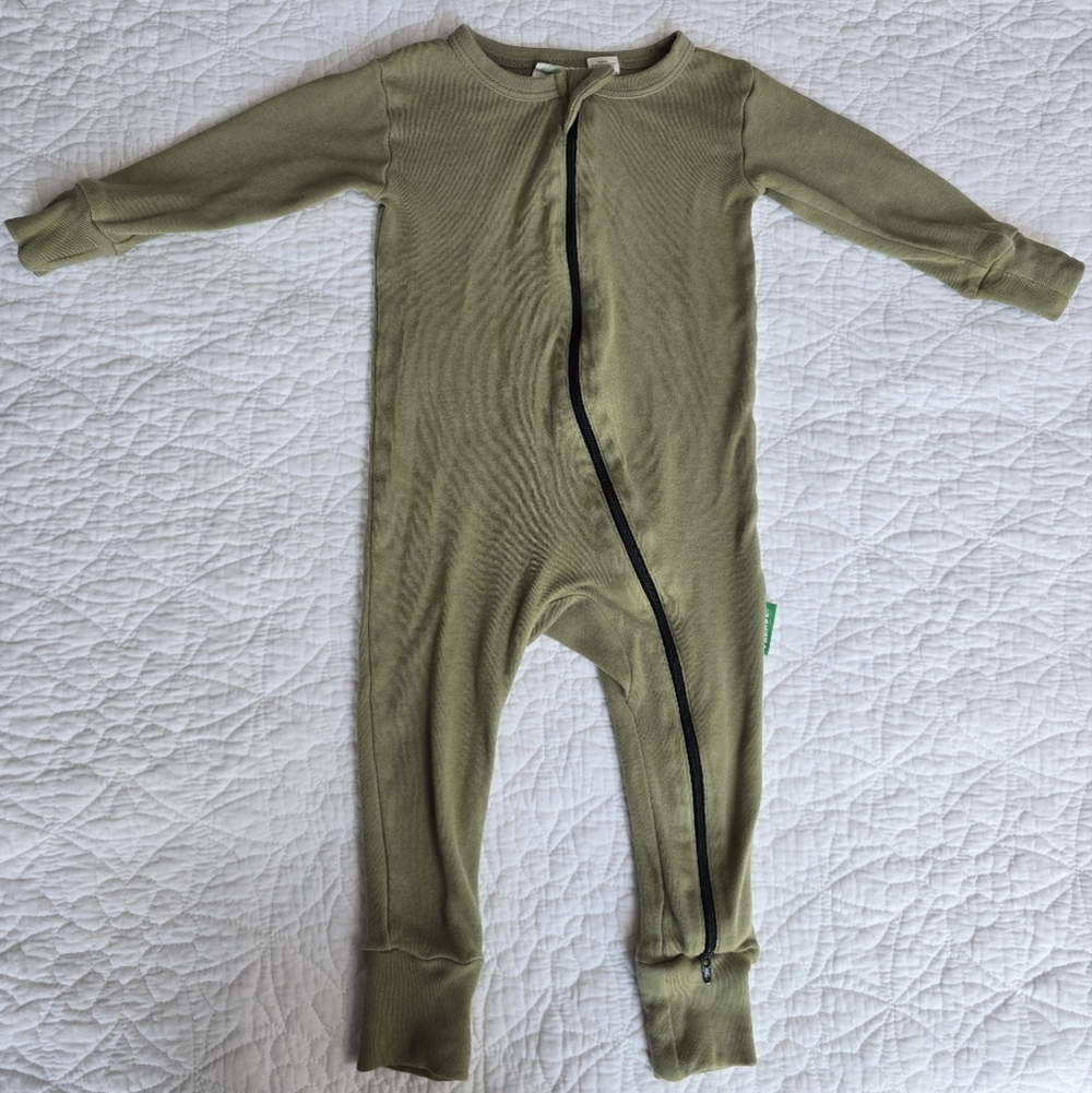 Parade Organics Footless Sleeper Pajamas Green